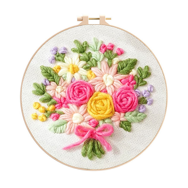 Floral Wish Punch Needle Kit - Creative Handmade Craft | Unique Birthday Gift  - Bouquet - image 13