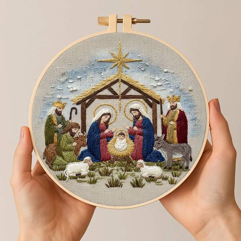 Rubbyoo Embroidery Kit - Christmas Nativity  | Diy Holiday Needlework | Decorative Handmade Craft - image 4