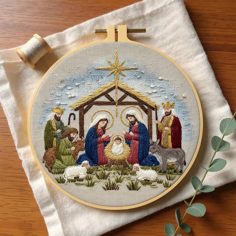 Rubbyoo Embroidery Kit - Christmas Nativity  | Diy Holiday Needlework | Decorative Handmade Craft - image 6