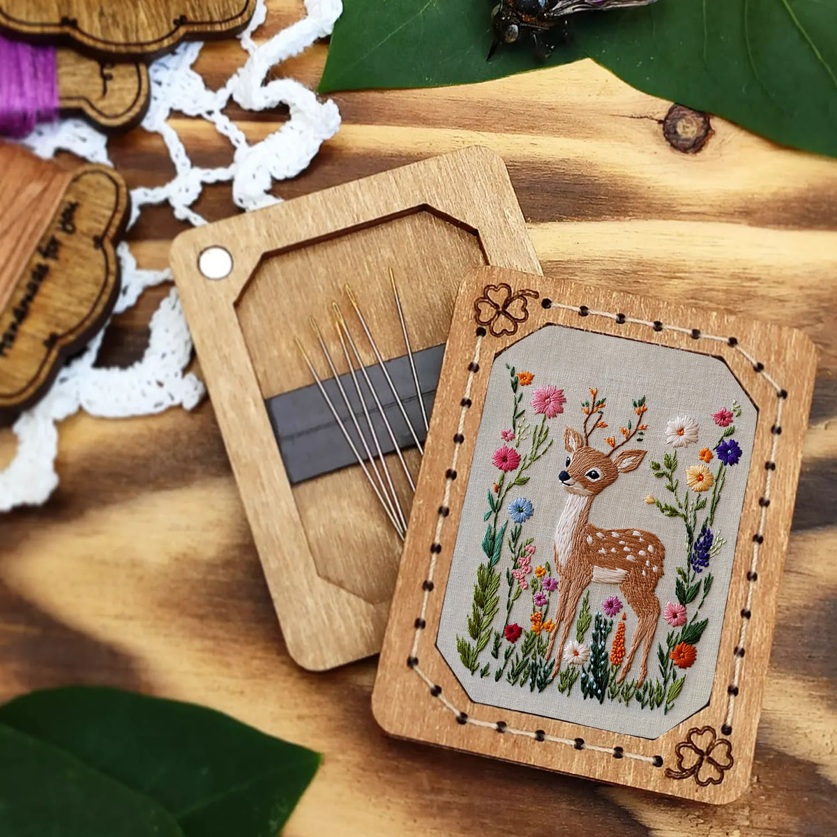 Rubbyoo Embroidery Kit-  Flowers Deer - image 6