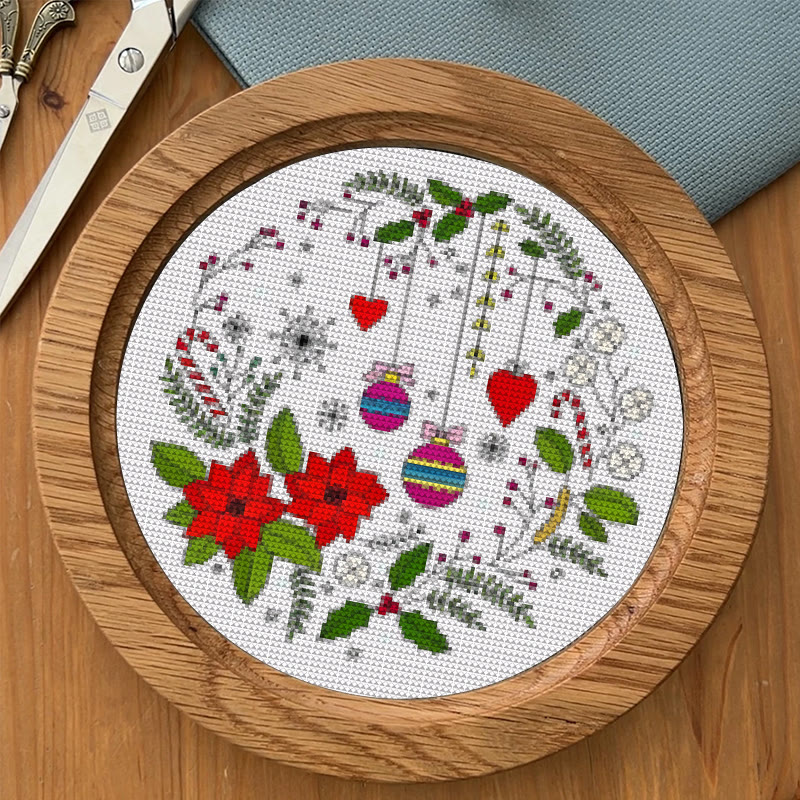  Cross Stitch Kit - Christmas Celebration | Handmade Christmas Ornament | Perfect For Beginner  - image 8