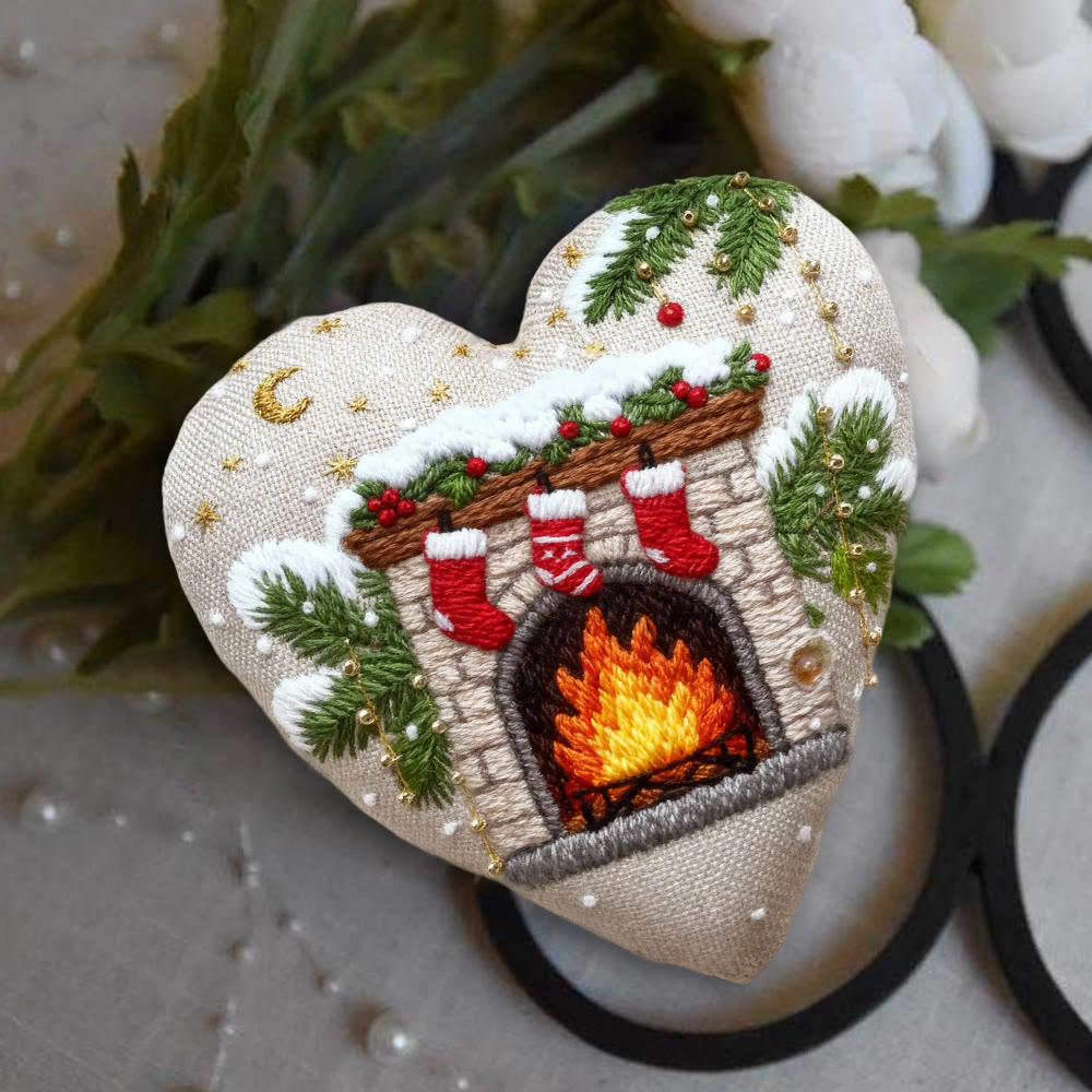 Rubbyoo Heart Embroidery Kit - Christmas Mantelpiece | Diy Christmas Tree Decor | Personalized Handmade Art - image 10