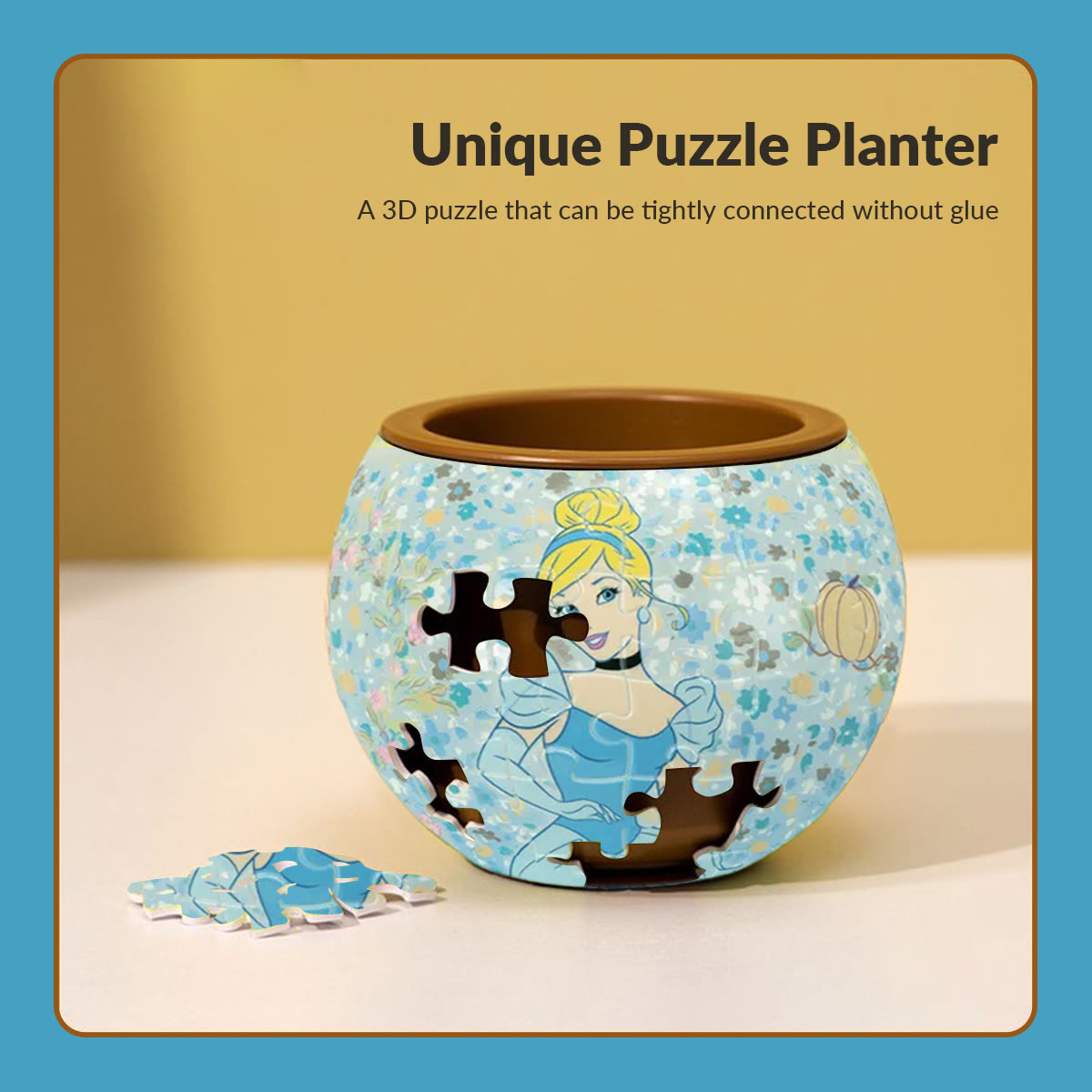 Cinderella - 3d Jigsaw Puzzle Planter