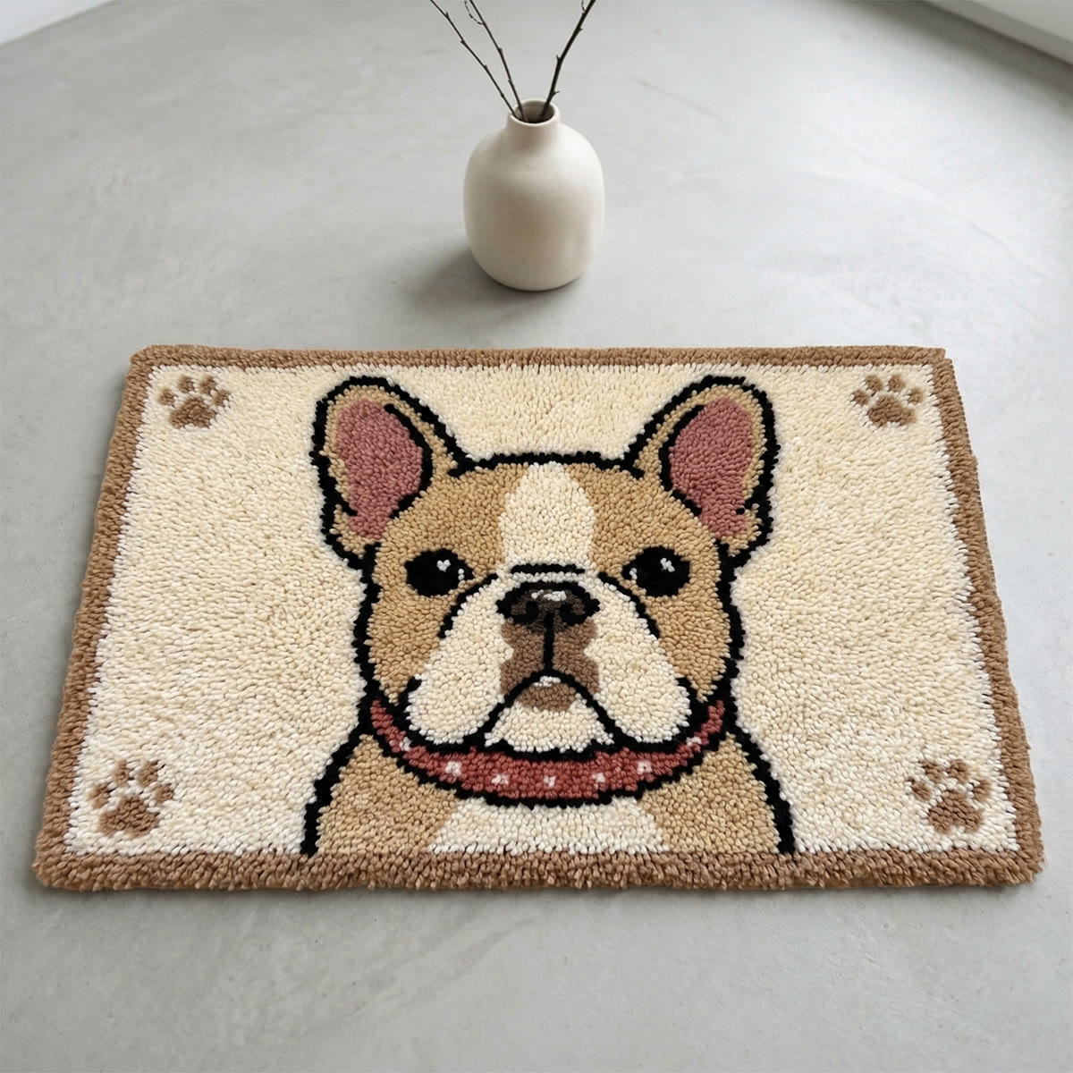 Rubbyoo Latch Hook Rug Kit - French Bulldog | Personalized Gifts For Pet Lovers | Home Floor Mat - image 7