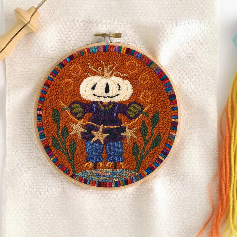 Pumpkin Scarecrow Punch Needle Kit - Creative Holiday Craft | Nice Gift For Home Decor - image 6