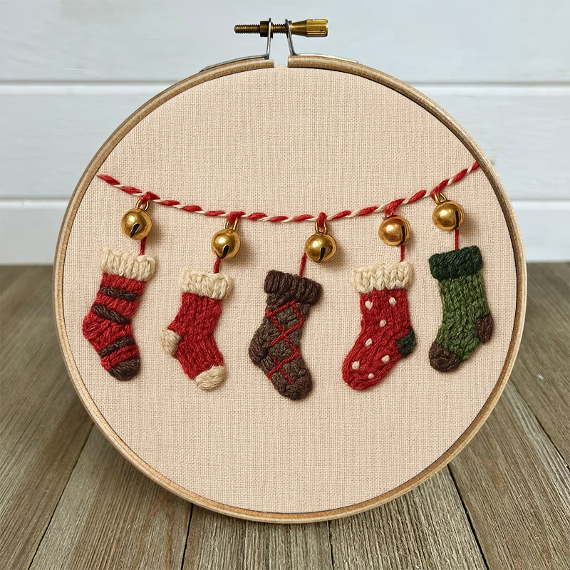 Rubbyoo Embroidery Kit - Christmas Socks | Holiday Decorative Craft | Diy Handmade Needlework - image 4