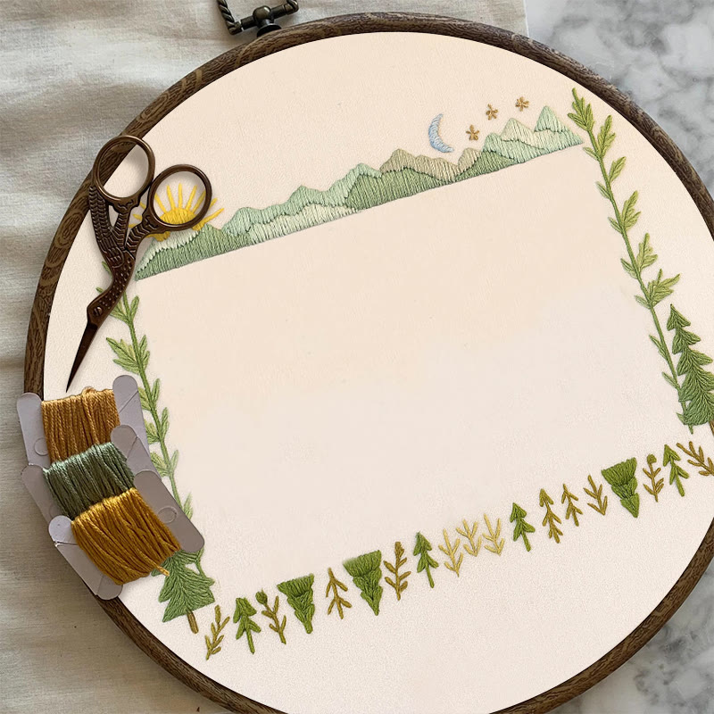 Rubbyoo Embroidery Photo Frame Kit - Mountain Range | Whimsy Handmade Needlework | Perfect Home Decor  - image 6