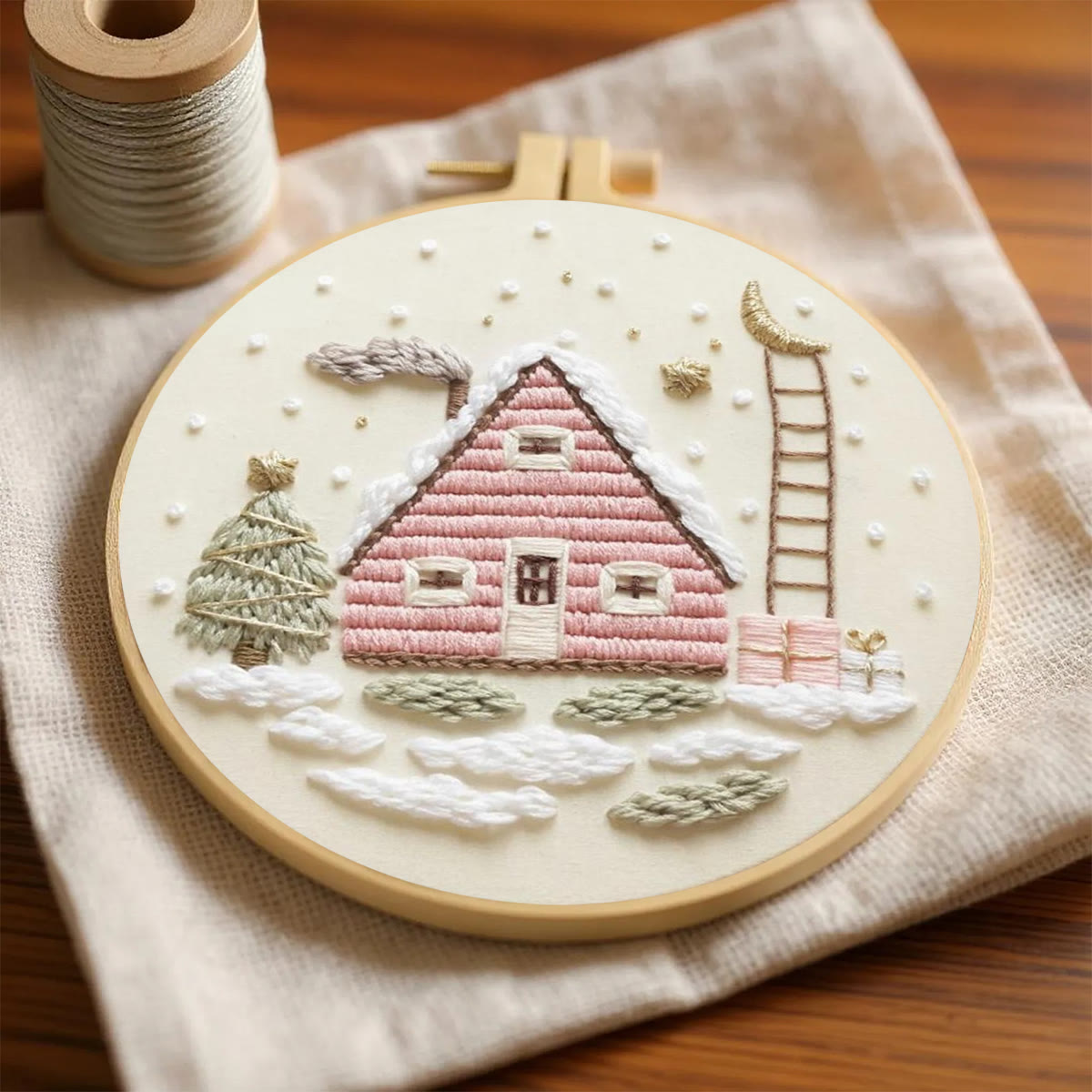 Rubbyoo Embroidery Kit - Christmas Eve | Diy Beginner Project | Christmas Decorative Craft  - image 6