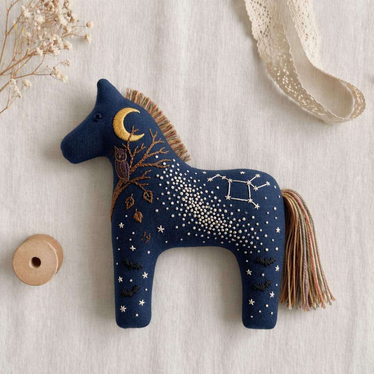 Rubbyoo Dala Horse Embroidery Kit - Starry Sky | Unique Birthday Gift | Home Wall Decor - image 6