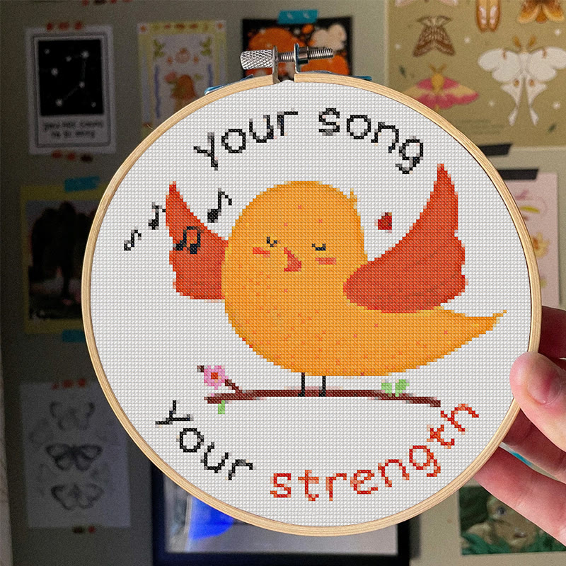  Cross Stitch Kit - Positive Singing Bird | Diy Decorative Artwork | Nice Handicraft For Friends - image 7