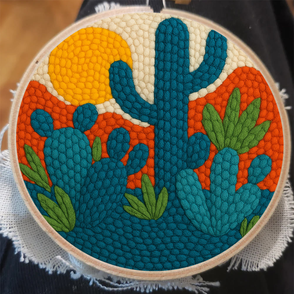 Desert Cactus Sunset Punch Needle Kit – Lively Diy Creation | Chic Gift Favorite - image 11