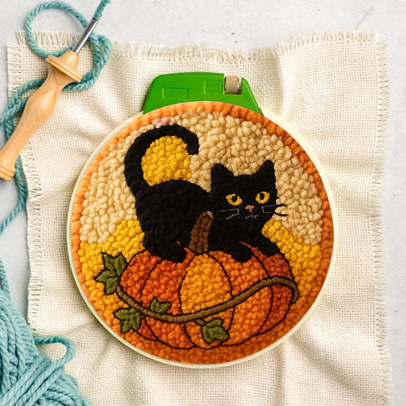 Black Kitten Punch Needle Kit - Cute Animal Craft | Perfect For Halloween Decor - image 7