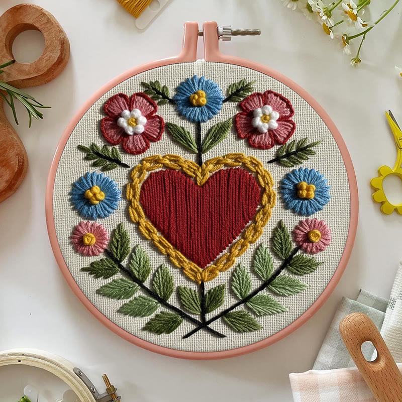 Rubbyoo Embroidery Kit - Charming Heart | Diy Handmade Craft | Nice Gifts For Mom - image 8