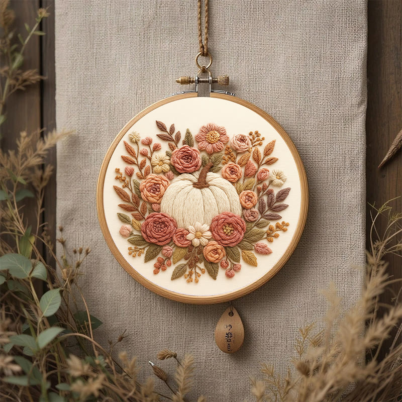 Rubbyoo Embroidery Kit - Floral Pumpkin | Halloween Wall Decor  | Diy Thanksgiving Gifts  - image 4