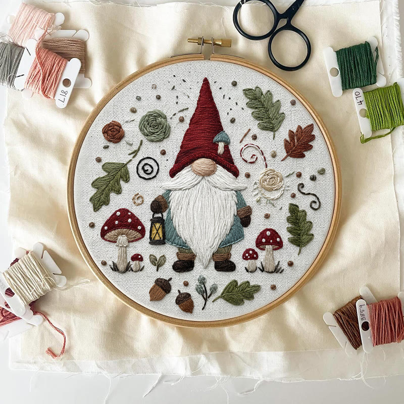 Rubbyoo Embroidery Kit - Forest Gnome | Christmas Beginner Craft | Novice-friendly Diy Kit - image 7