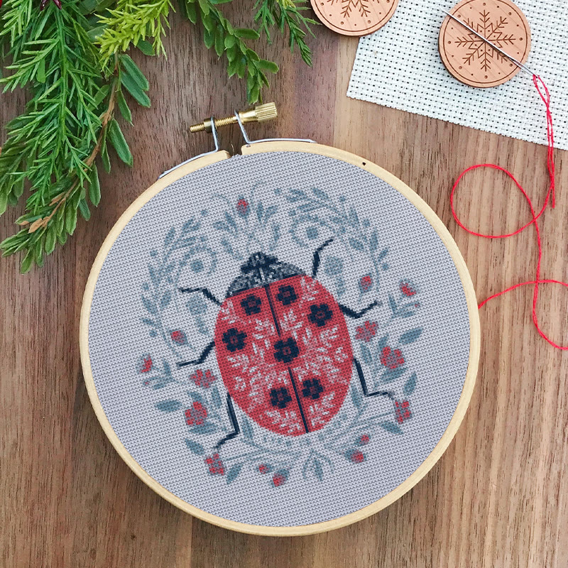  Cross Stitch Kit - Little Ladybird | Handmade Gift For Insect Lovers | Beginner Needle Artwork - image 7