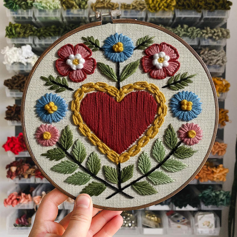 Rubbyoo Embroidery Kit - Charming Heart | Diy Handmade Craft | Nice Gifts For Mom - image 7