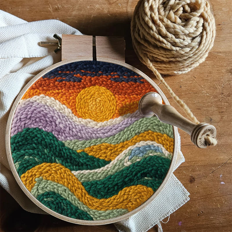 Colorful Layered Mountain Sunset Punch Needle Kit – Beginner Friendly DIY Craft | Top Gifting Pick - image 11