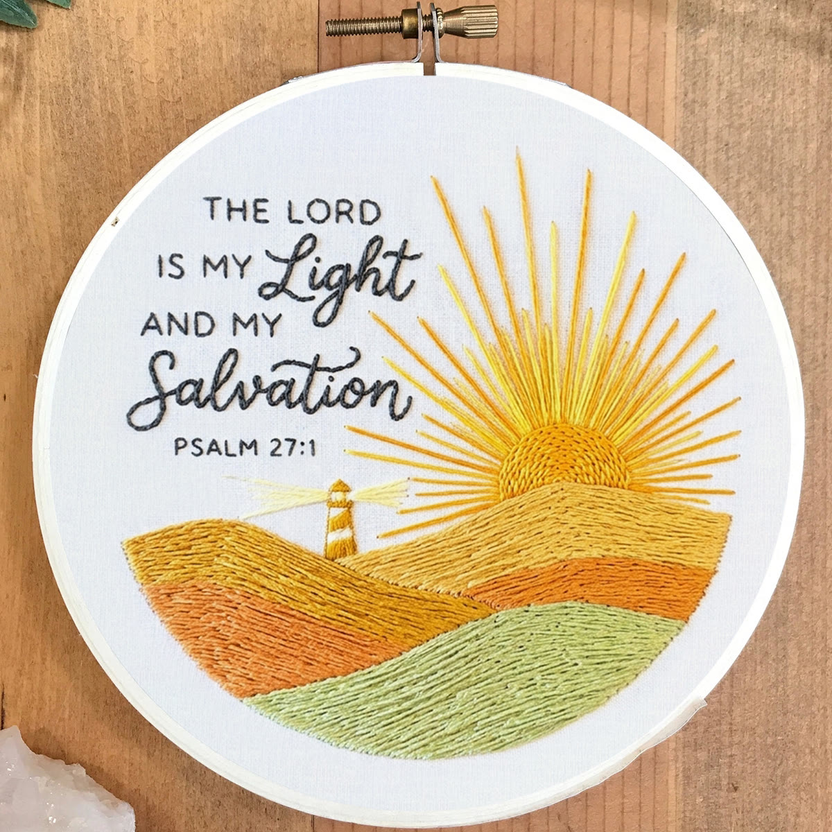 Rubbyoo Embroidery Kit - The Lord Is My Light & Salvation | Religious Stitch Pattern | Christian Decorative Art - image 4
