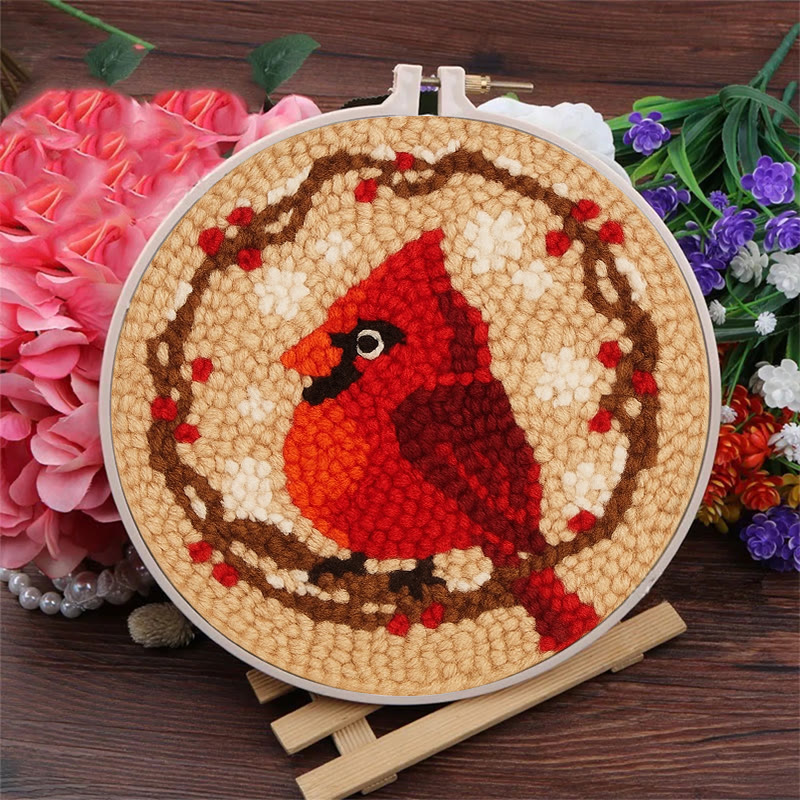 Blooming Bird Punch Needle Kit - Christmas Needle Artwork |  Gift For Bird Lovers  - image 7