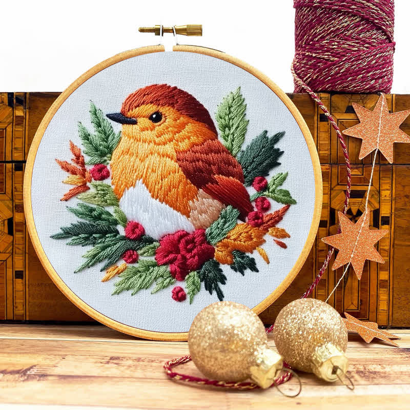 Rubbyoo Embroidery Kit - Baby Robin Bird - image 9