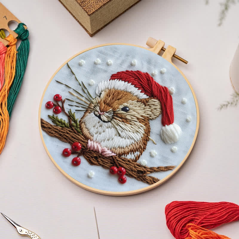 Rubbyoo Embroidery Kit - Christmas Mouse - image 5