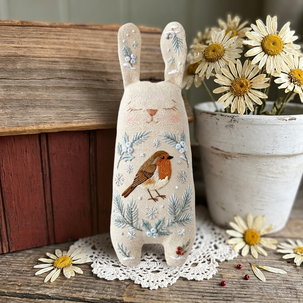 Rubbyoo Bunny Toy Embroidery Kit -  Playful Little Bird | Hand Embroidery Kit |  Gifts For Children  - image 4