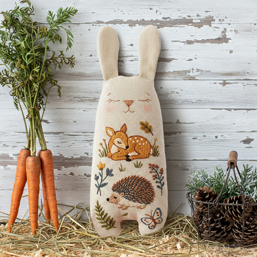 Rubbyoo Bunny Toy Embroidery Kit - Fawn And Hedgehog | Accessible Craft | Cute Gift For Kids - image 7