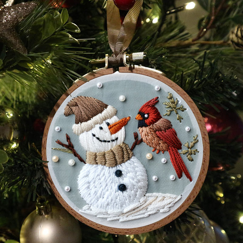 Rubbyoo Embroidery Kit-  Snowman With Bird 2 - image 7