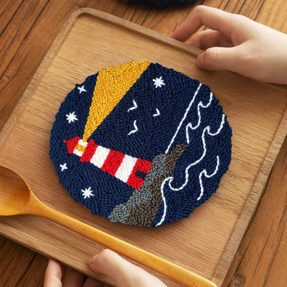 Sea & Lighthouse Punch Needle Kit - America 250 Pattern | 4th of July Gift  Good Idea - image 11