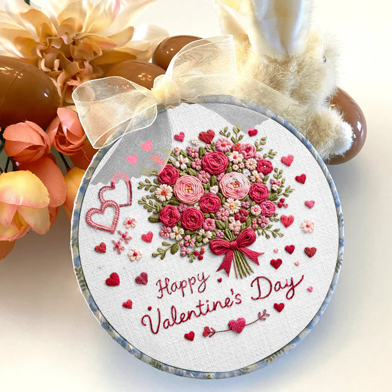 Rubbyoo Embroidery Kit - Blooming Bouquet | Diy Valentine's Day Collection | Handmade Gift For Her - image 5