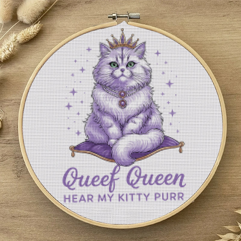  Cross Stitch Kit - Elegant Cat |  Lovely Animal Decorative Art | Perfect Handicraft For Kitten Lovers  - image 8