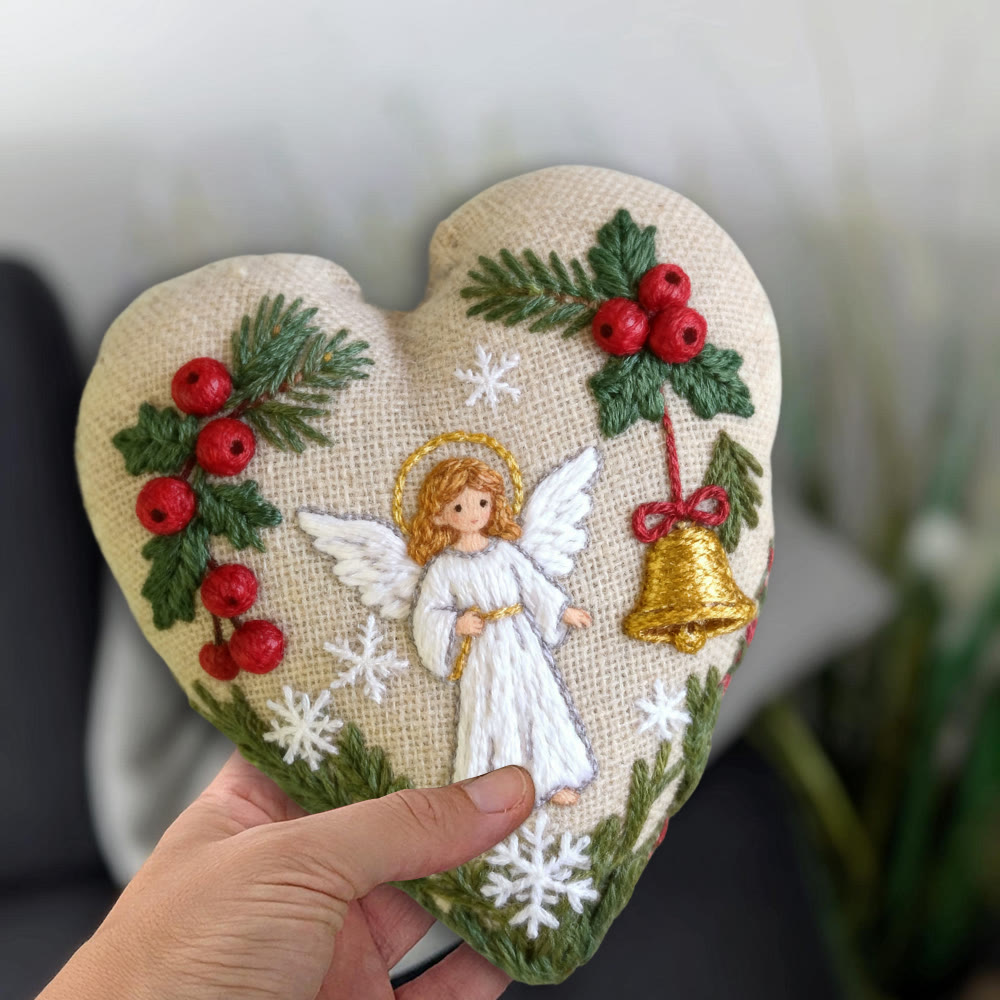 Rubbyoo Heart Embroidery Kit - Angel Blessing  |  Handmade Christmas Collection | Home Hanging Craft  - image 9
