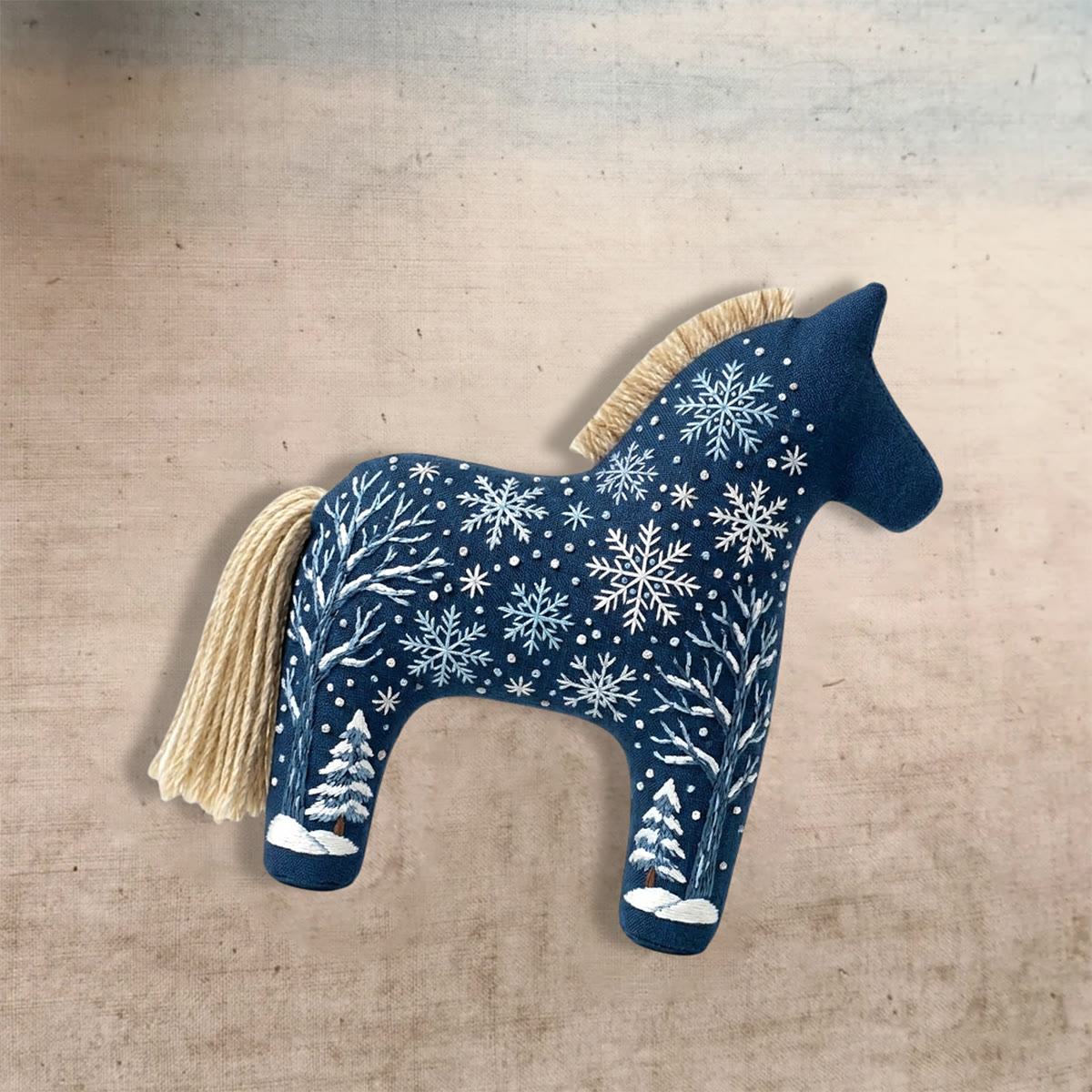 Rubbyoo Dala Horse Embroidery Kit - Snowflake | Winter Scene Diy Needlework For Beginners | Christmas Hoop Art Gift For Kids - image 8
