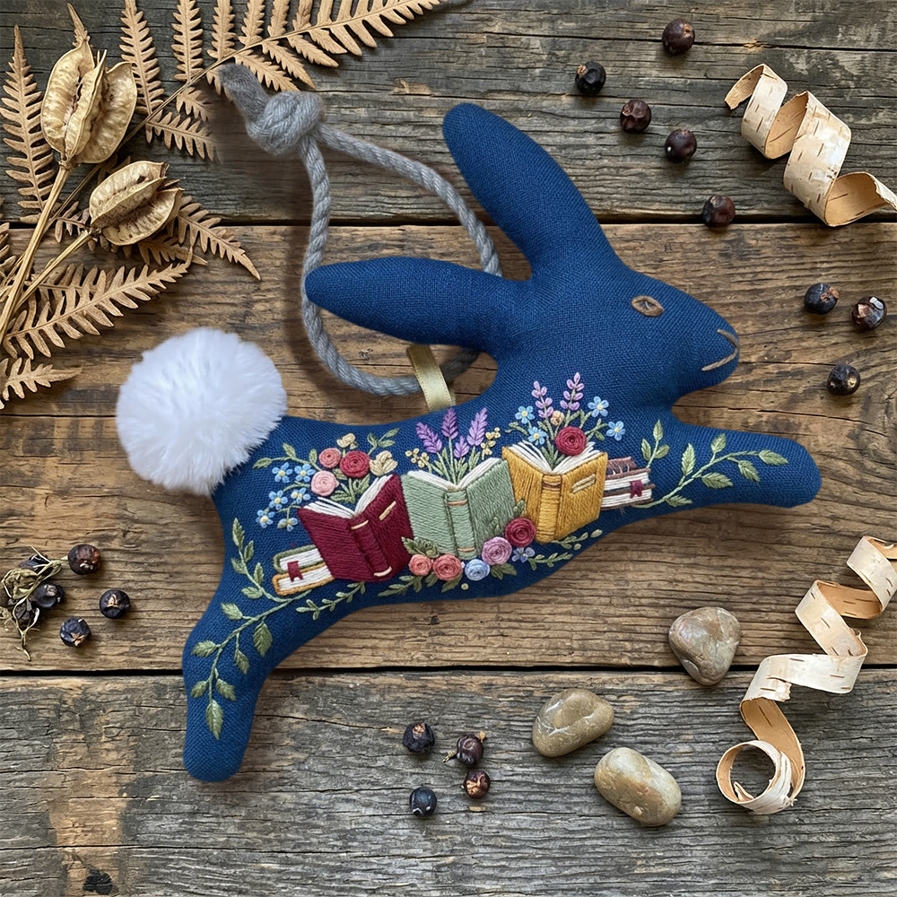 Rubbyoo Rabbit Embroidery Kit - Blooming Books | Sewing Animal Art | Bunny Handmade Project - image 3