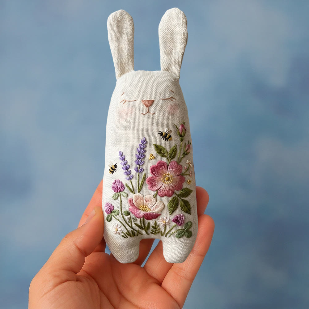 Rubbyoo Bunny Toy Embroidery Kit - Lavender And Peony | Accessible Diy | Lovely Gift For Nature Lovers - image 6