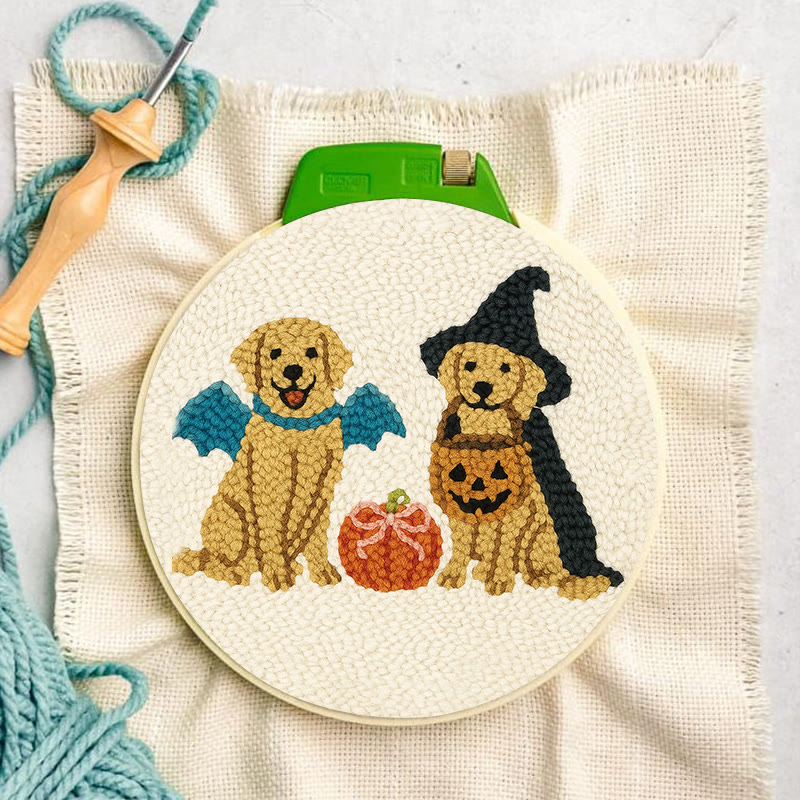 Witch Dogs Punch Needle Kit - Special Halloween Animal Craft | Perfect Gift For Puppy Lovers - image 6
