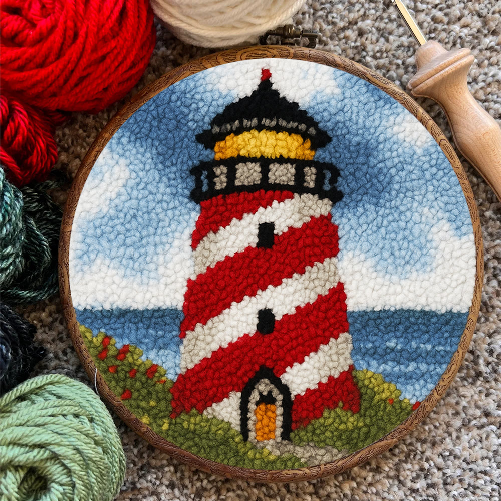 Nautical Lighthouse Punch Needle Kit - Playful Desert Decor | Whimsical Diy Creation - image 4
