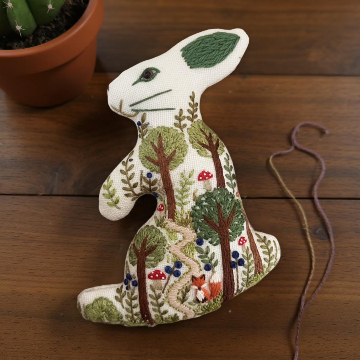 Rubbyoo Rabbit Embroidery Kit - Mysterious Forest | Creative Handmade Art |  Gift For Diy Crafters - image 7