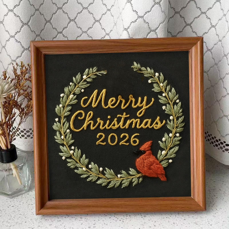 Rubbyoo Embroidery Kit - Marry Christmas Celebration | New Year Handicraft | Festive Hanging Decoration - Embroidery Kit Plus An Extra Frame - image 10