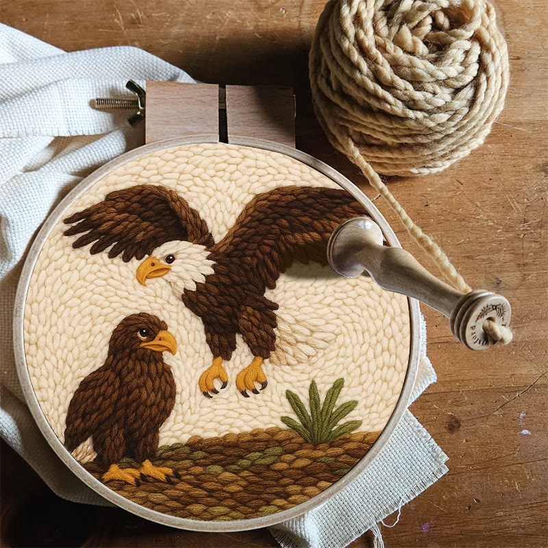 Fierce Eagle Punch Needle Kit - Diy Animal Craft | Perfect Gift For Bird Lovers - image 7