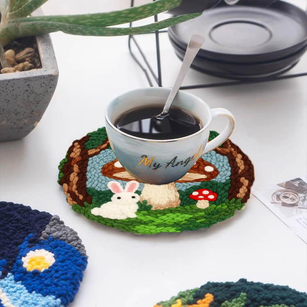 Whimsical Forest Bunny Mushroom Punch Needle Kit – Gift for Handcraft Enthusiasts | Warm Cute Home Decor - image 5