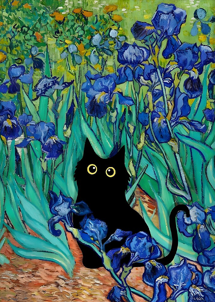 Rubbyoo Irises Cat - Wooden Jigsaw Puzzle