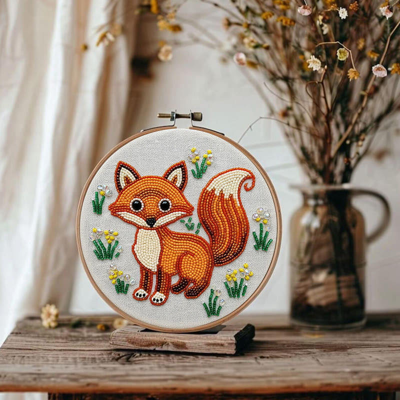 Rubbyoo Bead Embroidery Kit - Little Fox | Diy Animal Handicraft | Unique Decorative Art - image 10
