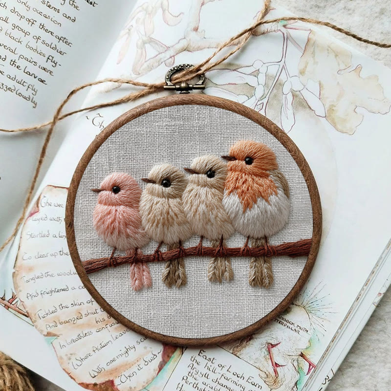 Rubbyoo Embroidery Kit - Little Birds On Branch | Cozy Home Accent | Decorative Stitch Art - image 5