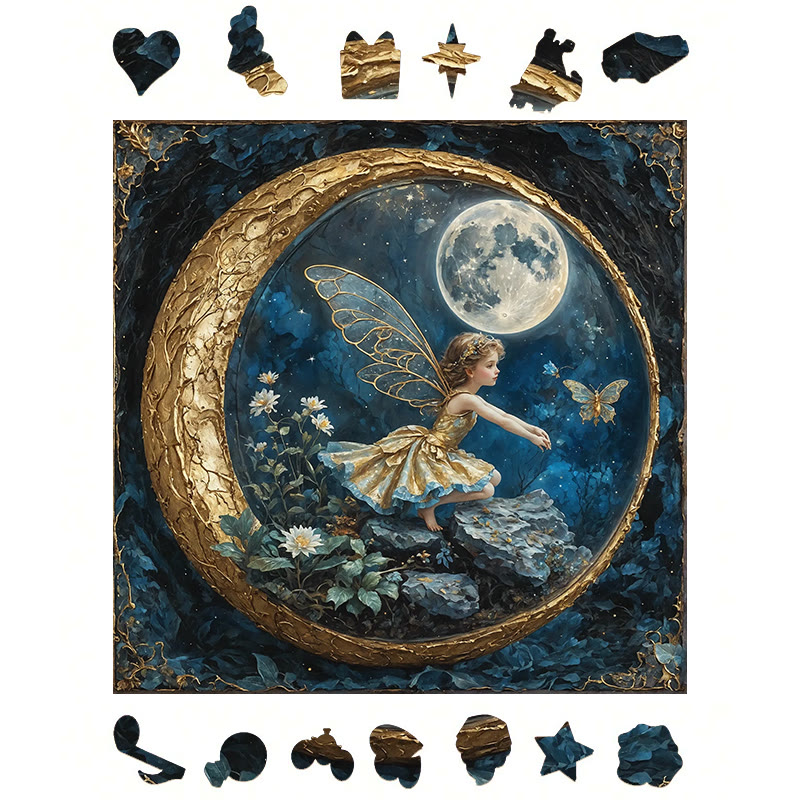 Golden Half Moon - Wooden Jigsaw Puzzle