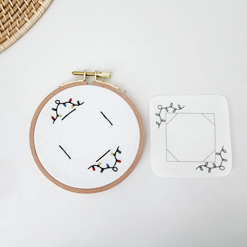Photo Frame Stick And Stitch Patterns | Creative Christmas Stitck | Perfect Handmade Anniversary Gift - Christmas lights - image 4