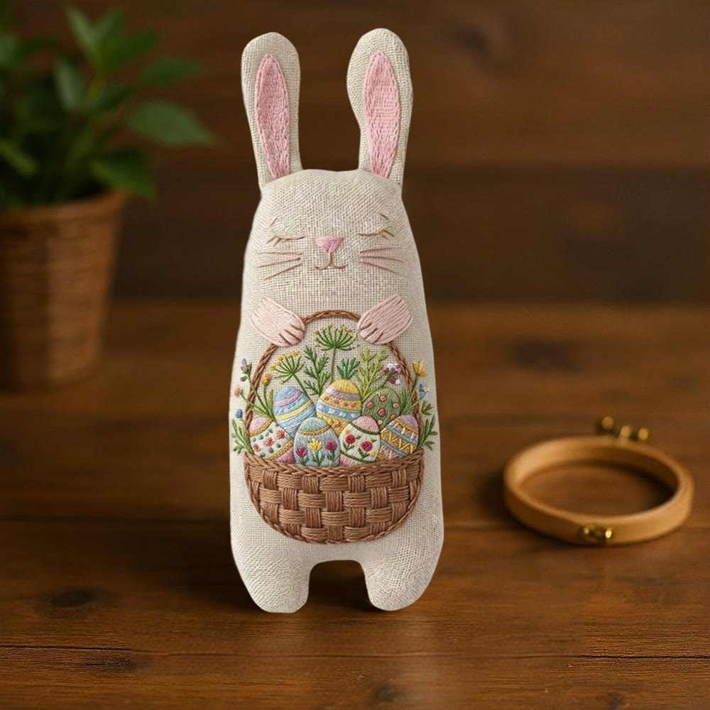 Rubbyoo Bunny Toy Embroidery Kit - Easter Eggs | Creative Stuffed Toy| Animal Sewing Kit  - image 9