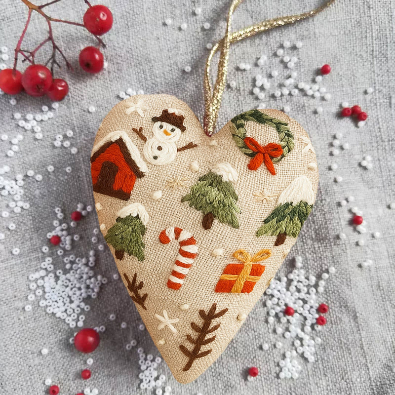 Rubbyoo Heart Embroidery Kit - Christmas Present | Unique Christmas Collection | Diy Heart Decor  - image 3
