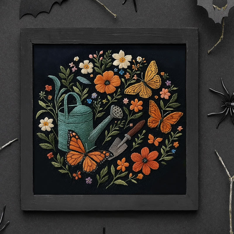 Rubbyoo Embroidery Kit - Plants And Butterfly | Diy Aesthetic Needlework Gift | Stunning Wall Decor  - image 10